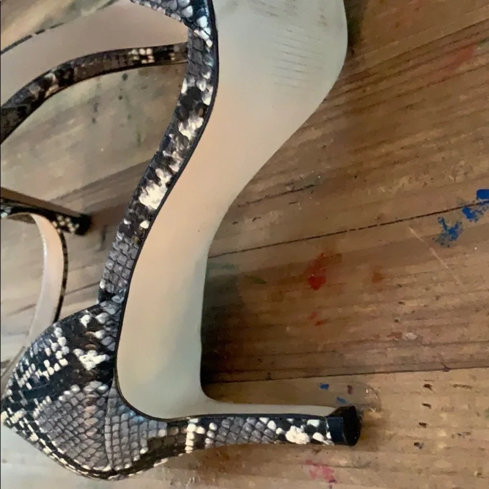 Brand new never worn snakeskin heels
